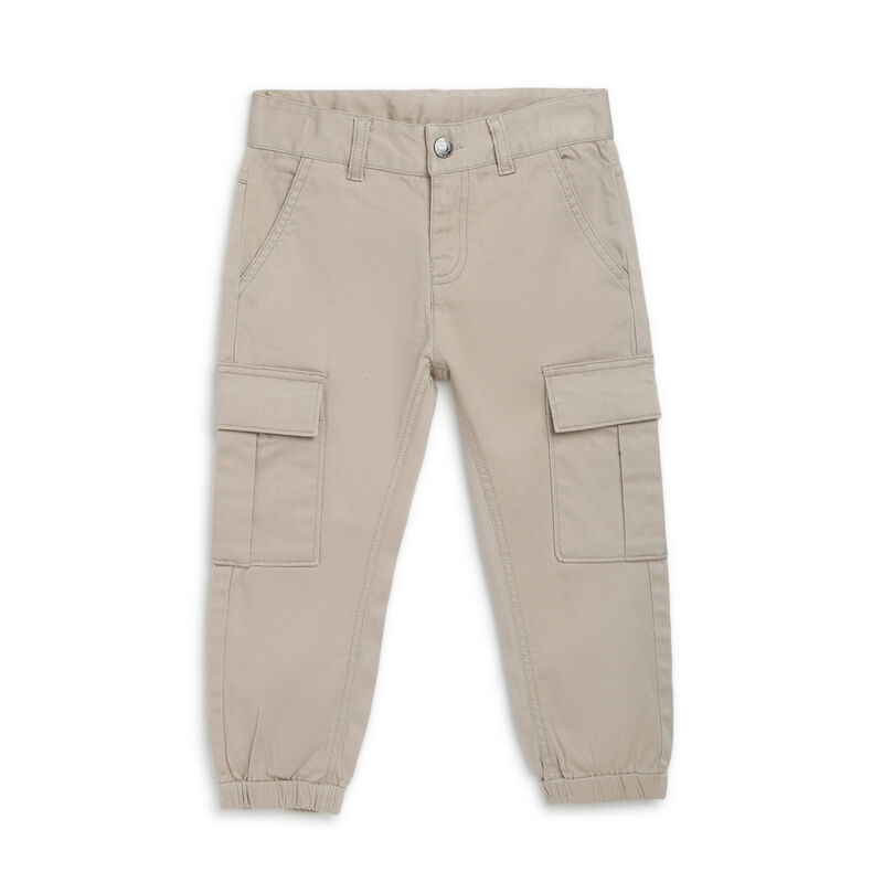 Boys Medium Natural Solid Long Trouser image number null